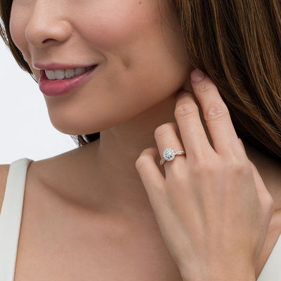 7 8 Ct T W Oval Diamond Frame Twist Shank Engagement Ring In 10k Gold Zales 7 8 Ct T W Oval Diamond Frame Twist Shank Engagement Ring In 10k Gold Zales