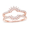 Thumbnail Image 1 of 1/3 CT. T.W. Diamond Floral Ring Solitaire Enhancer in 10K Rose Gold