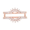 Thumbnail Image 3 of 1/3 CT. T.W. Diamond Floral Ring Solitaire Enhancer in 10K Rose Gold