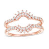Thumbnail Image 0 of 1/3 CT. T.W. Diamond Floral Ring Solitaire Enhancer in 10K Rose Gold