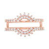 Thumbnail Image 2 of 1/3 CT. T.W. Diamond Floral Ring Solitaire Enhancer in 10K Rose Gold