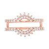 Thumbnail Image 3 of 1/3 CT. T.W. Diamond Floral Ring Solitaire Enhancer in 10K Rose Gold