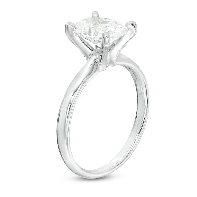 Main Image 2 of 2 CT. Certified Oval Diamond Solitaire Engagement Ring in 14K White Gold (I/I1)