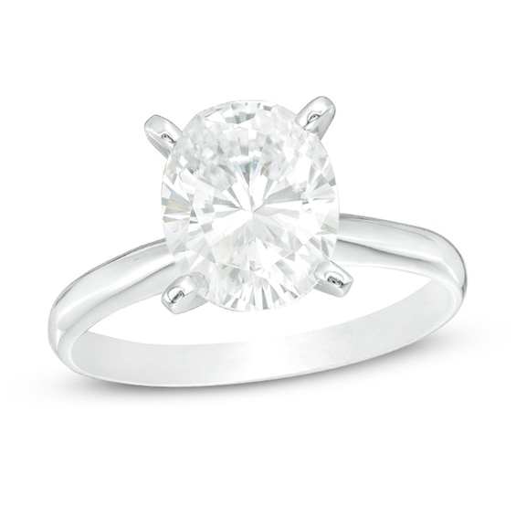 3 CT. Certified Oval Diamond Solitaire Engagement Ring in 14K White Gold (I/I1)