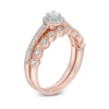 Thumbnail Image 2 of 1/3 CT. T.W. Diamond Frame Art Deco Bridal Set in 10K Rose Gold