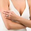 Thumbnail Image 2 of 1 CT. T.W. Diamond Frame Tri-Sides Bypass Engagement Ring in 14K White Gold