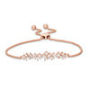 Thumbnail Image 1 of 1/2 CT. T.W. Baguette and Round Diamond Scatter Bolo Bracelet in 10K Rose Gold - 9.5"