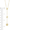 Thumbnail Image 2 of 1/4 CT. T.W. Diamond Ball Station Y-Necklace in 10K Gold