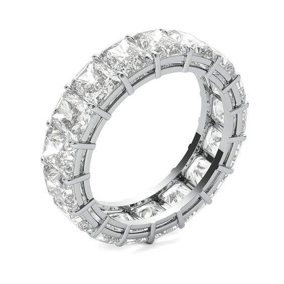 7 CT. T.w. Radiant-Cut Diamond Eternity Band in Platinum (G/Vs2)