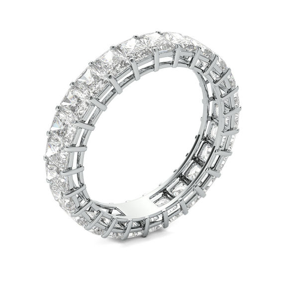 4 CT. T.w. Radiant-Cut Diamond Eternity Band in Platinum (G/Vs2)