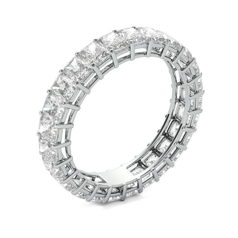 Main Image 2 of 4 CT. T.W. Radiant-Cut Diamond Eternity Band in Platinum (G/VS2)