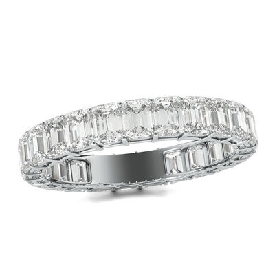 emerald cut wedding band platinum