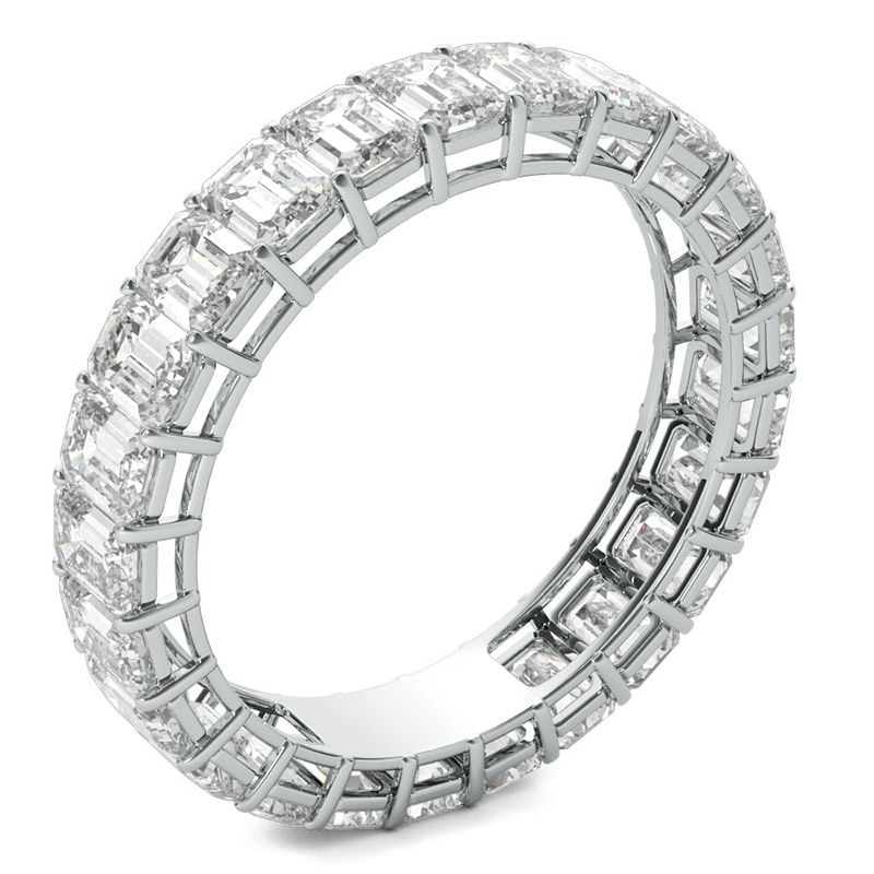 Emerald and online diamond eternity band