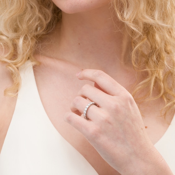 3 CT. T.w. Cushion-Cut Diamond Eternity Band in Platinum (G/Vs2)