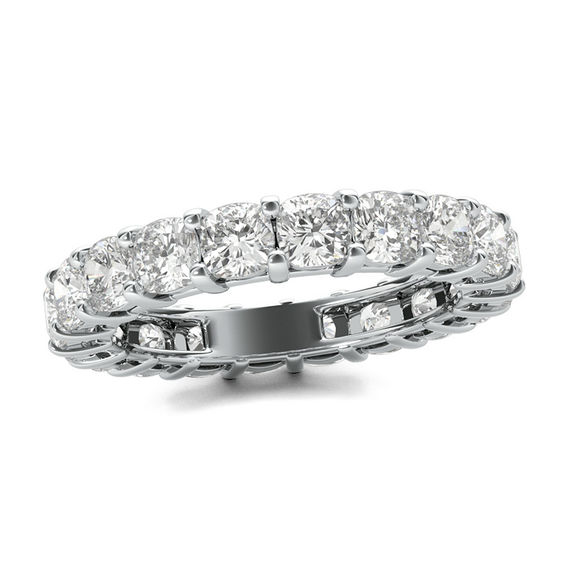 4 CT. T.w. Cushion-Cut Diamond Eternity Band in Platinum (G/vs2)