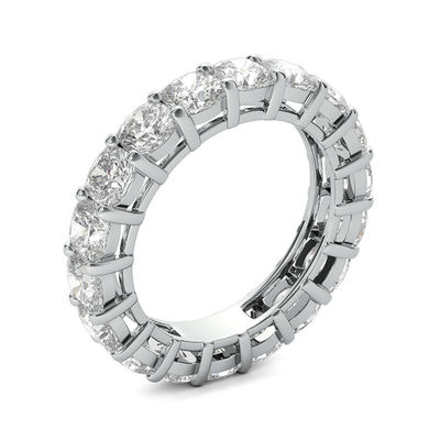 5 Ct T W Cushion Cut Diamond Eternity Band In Platinum G Vs2