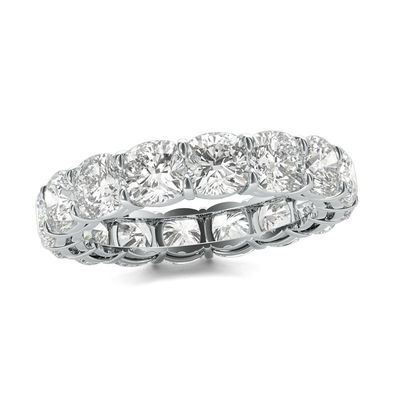 7 Ct T W Cushion Cut Diamond Eternity Band In Platinum G Vs2