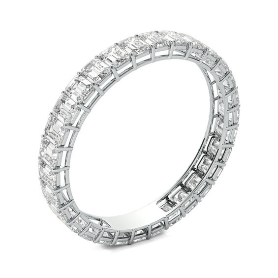 2 CT. T.w. Emerald-Cut Diamond Eternity Band in Platinum (I/Vs2)