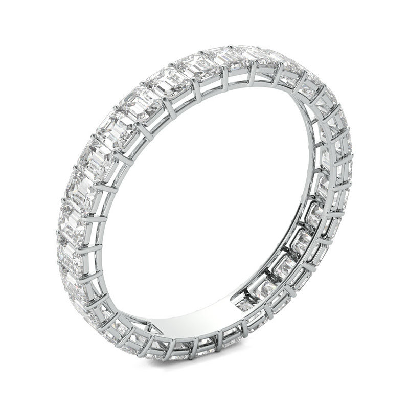 2 CT. T.W. Emerald-Cut Diamond Eternity Band in Platinum (I/VS2)