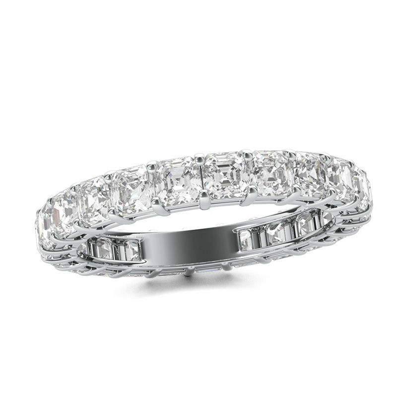 3 CT. T.W. Asscher-Cut Diamond Eternity Band in Platinum (I/VS2)