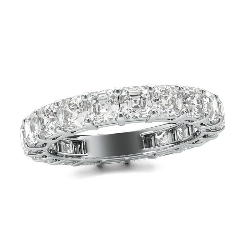 Asscher Cut Eternity Band, 3 carat Asscher Cut Eternity – Kingofjewelry.com