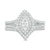Thumbnail Image 4 of 1 CT. T.W. Certified Marquise Diamond Double Frame Bridal Set in 14K White Gold (I/I1)