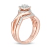 Thumbnail Image 2 of 1/2 CT. T.W. Diamond Double Frame Twist Bridal Set in 10K Rose Gold