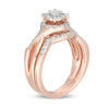 Thumbnail Image 2 of 1/2 CT. T.W. Diamond Double Frame Twist Bridal Set in 10K Rose Gold