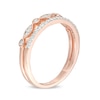 Thumbnail Image 2 of 1/6 CT. T.W. Diamond Two Row Stackable Band in 10K Rose Gold