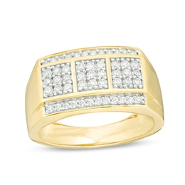 5/8 CT. T.W.  Diamond Square Composite Three Stone Ring in 10K Gold