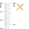 Thumbnail Image 2 of Multi-Finish "X" Stud Earrings in 14K Gold