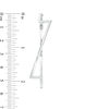 Thumbnail Image 3 of ZALES x SCAD Mirrored "Z" Long Hoop Earrings in Sterling Silver