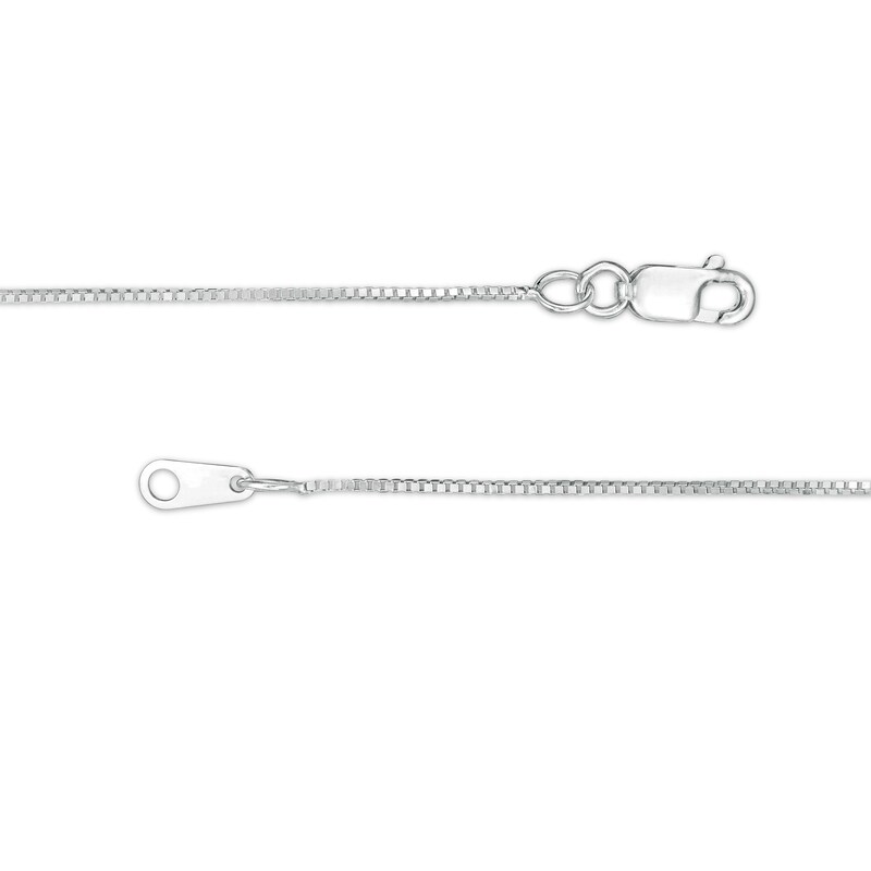 Main Image 3 of Made in Italy 0.7mm Box Chain Necklace in 10K White Gold - 16"