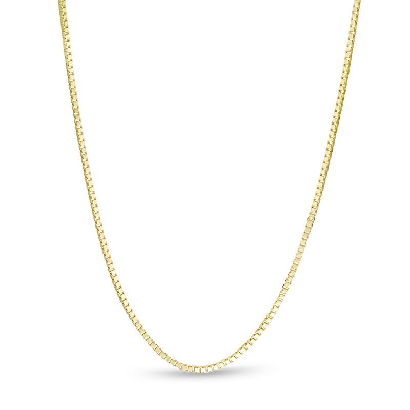 Main Image 1 of Made in Italy 0.7mm Box Chain Necklace in 10K Gold - 18"