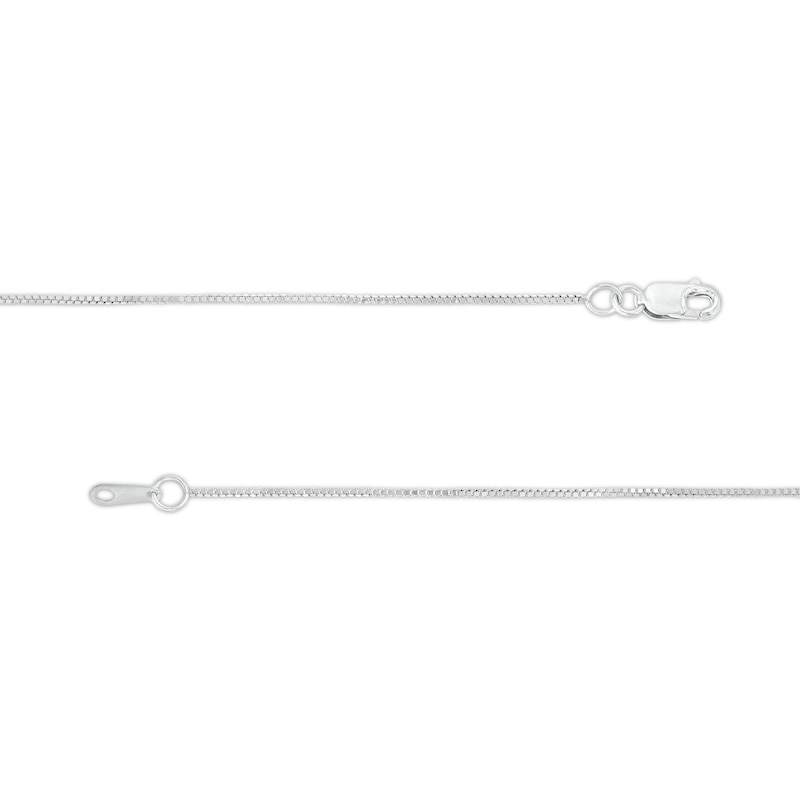 Main Image 3 of Made in Italy 0.7mm Box Chain Necklace in 10K White Gold - 18"