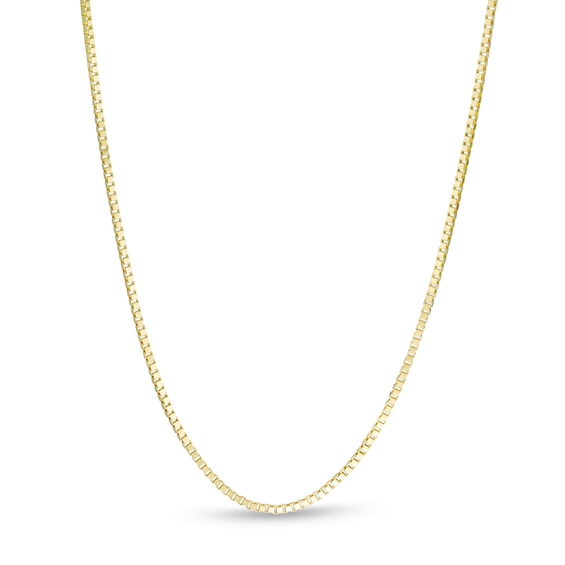 Made in Italy 0.7mm Box Chain Necklace in 10K Gold - 20"