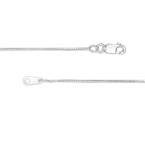 Made in Italy 0.7mm Box Chain Necklace in 10K White Gold - 20"