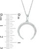 Thumbnail Image 2 of 1/5 CT. T.W. Diamond Crescent Pendant in 10K White Gold