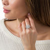 Thumbnail Image 2 of 2 CT. T.W. Princess-Cut Composite Diamond Double Rectangular Frame Multi-Row Ring in 14K White Gold