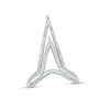 Thumbnail Image 1 of 1/4 CT. T.W. Diamond Elongated Double "V" Ring in Sterling Silver