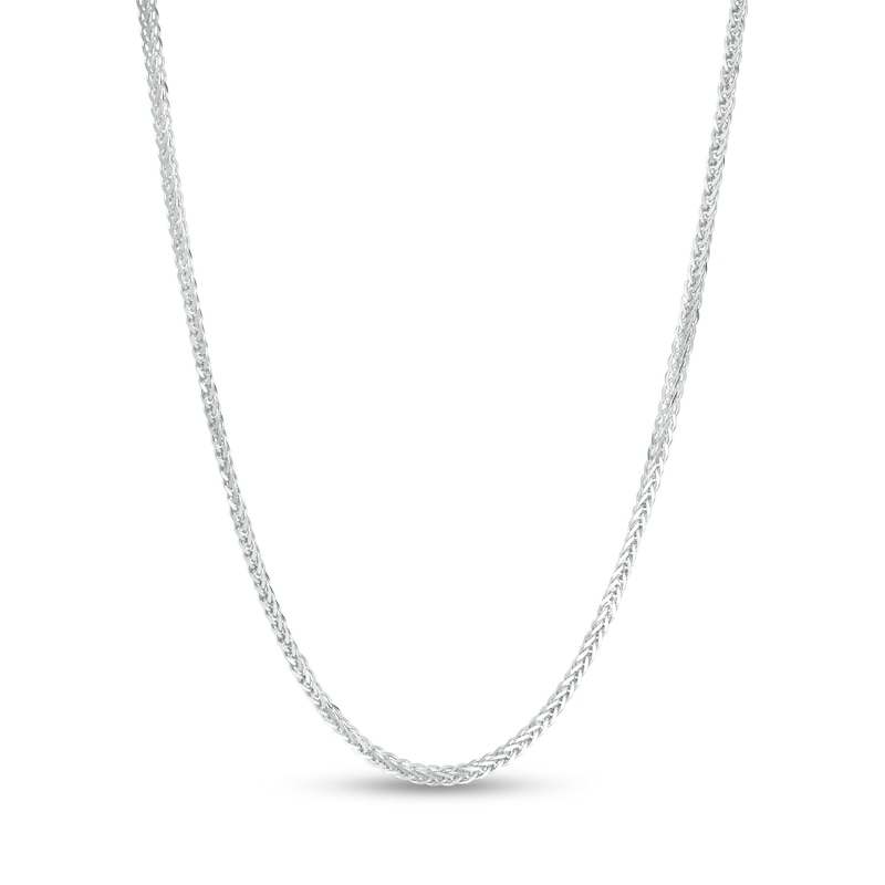 Made in Italy 0.85mm Wheat Chain Necklace in 10K White Gold - 18"