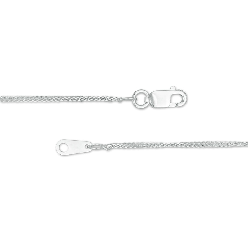 Main Image 3 of Made in Italy 0.85mm Wheat Chain Necklace in 10K White Gold - 18"