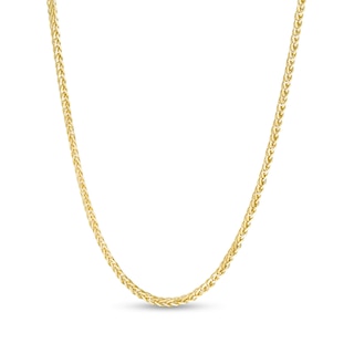 Main Image 1 of Made in Italy 1.1mm Adjustable Wheat Chain Necklace in 14K Gold - 22"