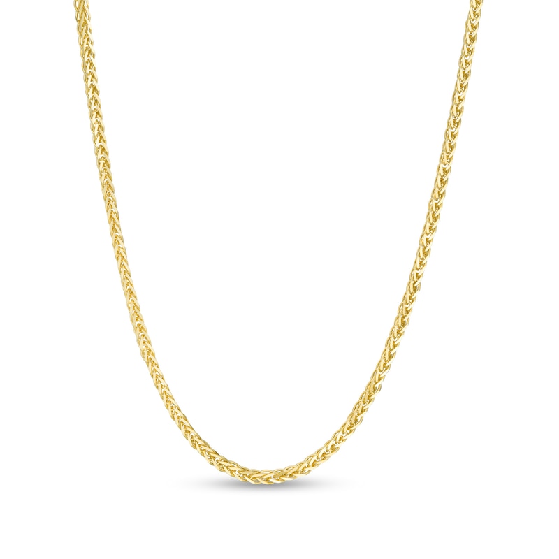 Made in Italy 1.1mm Adjustable Wheat Chain Necklace in 14K Gold - 22"