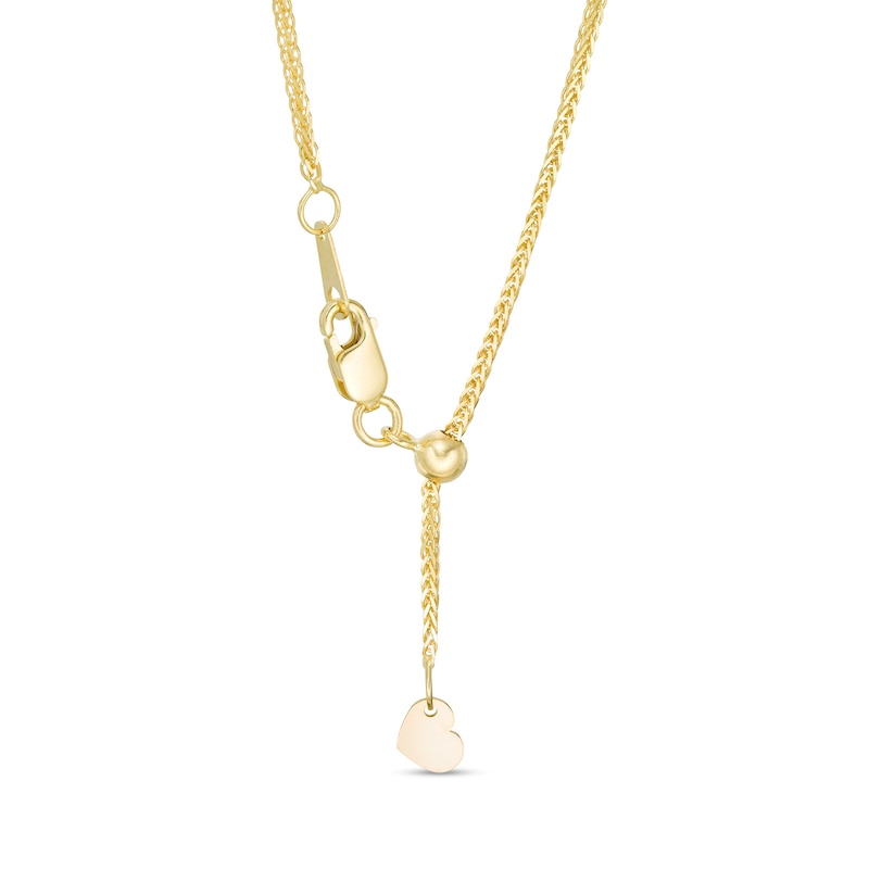 Made in Italy 1.1mm Adjustable Wheat Chain Necklace in 14K Gold - 22 ...