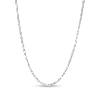 Made in Italy 1.1mm Adjustable Wheat Chain Necklace in 14K White Gold - 22"