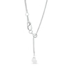 Thumbnail Image 2 of Made in Italy 1.1mm Adjustable Wheat Chain Necklace in 14K White Gold - 22"