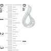 Thumbnail Image 2 of 1/4 CT. T.W. Diamond Flame Loop Stud Earrings in 10K White Gold