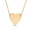 Thumbnail Image 0 of Polished Heart Disc Necklace in 10K Gold