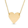 Thumbnail Image 1 of Polished Heart Disc Necklace in 10K Gold
